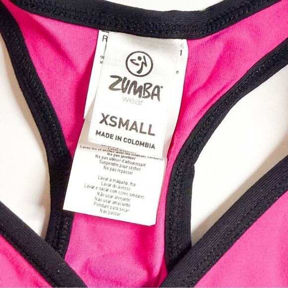 Zumba Flash V-Bra Top in Berry Pink & Black – Small & XS – New with Tags! - Picture 8 of 11